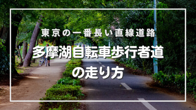 多摩湖自転車歩行者道の走り方 東京の一番長い直線道路を走る